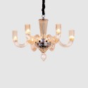 6 Light Champagne Candle Style Crystal Chandelier