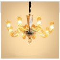 8 Light Champagne Candle Style Crystal Chandelier