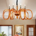 8 Light Amber Candle Style Crystal Chandelier