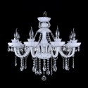 8 Light White Candle Style Crystal Chandelier