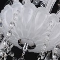 18 Light (12+6) 2 Tiers White Candle Style Crystal Chandelier