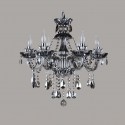 6 Light Gray Candle Style Crystal Chandelier