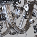 6 Light Gray Candle Style Crystal Chandelier