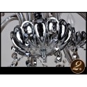 8 Light Gray Candle Style Crystal Chandelier