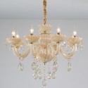 8 Light Champagne Candle Style Crystal Chandelier