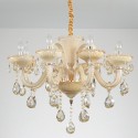 8 Light Champagne Candle Style Crystal Chandelier