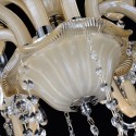 6 Light Champagne Candle Style Crystal Chandelier