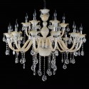 18 Light (12+6) 2 Tiers Champagne Candle Style Crystal Chandelier