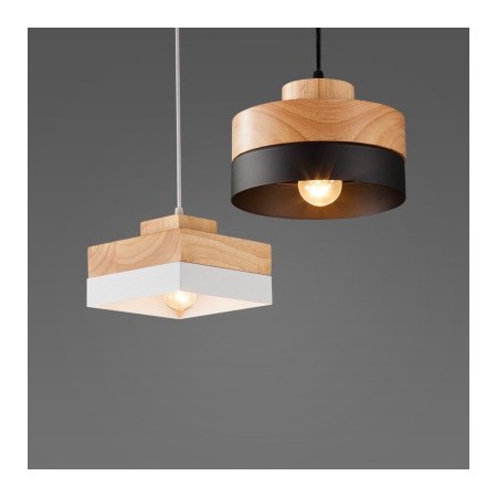 1 Light Modern/ Contemporary Wood Pendant Light