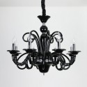 8 Light Red Black Candle Style Crystal Chandelier