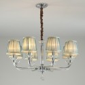 8 Light Silver Candle Style Crystal Chandelier