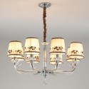 8 Light Silver Candle Style Crystal Chandelier