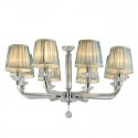 8 Light Silver Candle Style Crystal Chandelier