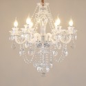 6 Light Clear Candle Style Crystal Chandelier