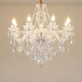 8 Light Clear Candle Style Crystal Chandelier