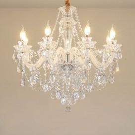 8 Light Clear Candle Style Crystal Chandelier