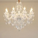 8 Light Clear Candle Style Crystal Chandelier