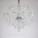 15 Light (10+5) 2 Tiers Clear Candle Style Crystal Chandelier