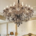 18 Light (12+6) 2 Tiers Gray Candle Style Crystal Chandelier