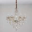 6 Light Cognac Colour Candle Style Crystal Chandelier