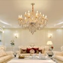 18 Light (12+6) 2 Tiers Cognac Colour Candle Style Crystal Chandelier