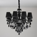 8 Light Black Candle Style Crystal Chandelier