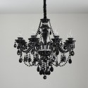 8 Light Black Candle Style Crystal Chandelier