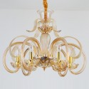 6 Light Champagne Candle Style Crystal Chandelier