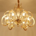 6 Light Champagne Candle Style Crystal Chandelier