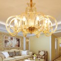 8 Light Champagne Candle Style Crystal Chandelier