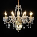 8 Light Gold Candle Style Crystal Chandelier