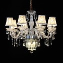 18 Light (12+6) 2 Tiers Silver Candle Style Crystal Chandelier