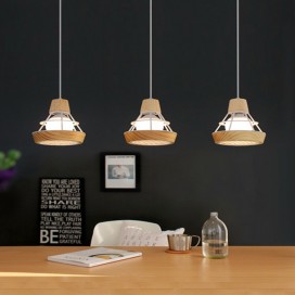 Metal Wooden Pendant Light