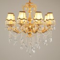 6 Light Zinc Alloy Gold Luxurious Chandelier