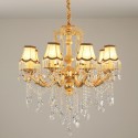 8 Light Zinc Alloy Gold Luxurious Chandelier