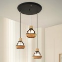 Metal Wooden Pendant Light