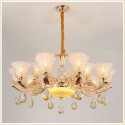 15 Light (10+5) 2 Tiers Zinc Alloy Gold Chandelier