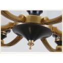 3 Light American Brass Retro Modern Chandelier