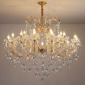 25 Light (16+8+1) 3 Tiers Glode Candle Style Crystal Chandelier