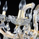 6 Light One Tier Glode Candle Style Crystal Chandelier