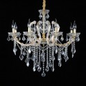 8 Light One Tier Glode Candle Style Crystal Chandelier