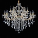 15 (10+5) Light Two Tiers Gold Candle Style Crystal Chandelier