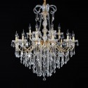 15 (10+5) Light Two Tiers Gold Candle Style Crystal Chandelier