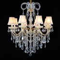 15 (10+5) Light Two Tiers Gold Candle Style Crystal Chandelier