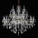 21 (3+6+12) Light Three Tiers Gold Candle Style Crystal Chandelier