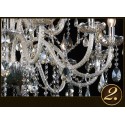 21 (3+6+12) Light Three Tiers Gold Candle Style Crystal Chandelier