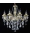 8 Light One Tier Bronze Candle Style Crystal Chandelier