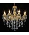 8 Light One Tier Bronze Candle Style Crystal Chandelier