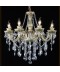 8 Light One Tier Bronze Candle Style Crystal Chandelier