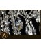 8 Light One Tier Bronze Candle Style Crystal Chandelier